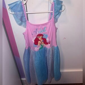 Ariel Themed Pink and Blue Summer Dress Size 5/6